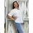 Women's Long Chiffon Short Sleeve Dress (S/M ONE SIZE) ITALIAN FASHION IMWGS231048 beige S / M / L
