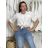Women's Long Chiffon Short Sleeve Dress (S/M ONE SIZE) ITALIAN FASHION IMWGS231048 beige S / M / L