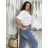 Women's Long Chiffon Short Sleeve Dress (S/M ONE SIZE) ITALIAN FASHION IMWGS231048 beige S / M / L