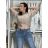 Women's Long Chiffon Short Sleeve Dress (S/M ONE SIZE) ITALIAN FASHION IMWGS231048 beige S / M / L