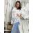 Dress with 3/4-sleeve ladies pocket (uni sl) ITALIAN Fashion IM3181746 S / M / L white
