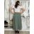 Women's Warm Long Sleeve Dress (L / XL ONE SIZE) ITALIAN FASHION IM421MIA S / M / L green khaki