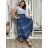 Women's Long Summer Short Sleeve Dress (S/M ONE SIZE) ITALIAN FASHION IMPEM23VA715