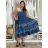 Women's Long Summer Short Sleeve Dress (S/M ONE SIZE) ITALIAN FASHION IMPEM23VA715