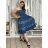 Women's Long Summer Short Sleeve Dress (S/M ONE SIZE) ITALIAN FASHION IMPEM23VA715