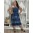 Women's Long Summer Short Sleeve Dress (S/M ONE SIZE) ITALIAN FASHION IMPEM23VA715 S / M / L blue
