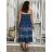 Women's Long Summer Short Sleeve Dress (S/M ONE SIZE) ITALIAN FASHION IMPEM23VA715 S / M / L blue