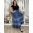 Women's Long Summer Short Sleeve Dress (S/M ONE SIZE) ITALIAN FASHION IMPEM23VA715 S / M / L blue