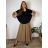 Elegant trousers with belt for women (S/M/L ONE SIZE) ITALIAN FASHION IM425057