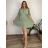 Women's oversized summer dress 3/4 long sleeve (S/M ONE SIZE) ITALIAN FASHION IMPEM25C7058