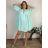 Women's oversized summer dress 3/4 long sleeve (S/M ONE SIZE) ITALIAN FASHION IMPEM25C7058