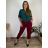 Women's long summer oversize pants (S/M/L ONE SIZE) ITALIAN FASHION IM425271  wine