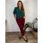 Women's long summer oversize pants (S/M/L ONE SIZE) ITALIAN FASHION IM425271  wine