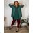 Women's Plus Size Long Sleeve Cardigan (56/58 ONE SIZE) ITALIAN FASHION IMWQ24295 46/48/50 emerald green