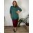 Women's Plus Size Long Sleeve Cardigan (56/58 ONE SIZE) ITALIAN FASHION IMWQ24295 46/48/50 emerald green