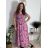 Women's short sleeve summer dress FIORE (S/M/L ONE SIZE) ITALIAN FASHION IMSM25019