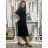 Women's Long Elegant Muslin Long Sleeve Dress (S/M ONE SIZE) ITALIAN FASHION IMWGB232515 M / L green khaki