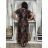 Women's Summer Boho Lace Shirt Dress With Belt Short Sleeve (S/M ONE SIZE) ITALIAN FASHION IMPEM232191 S / M / L green