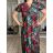 Women's Summer Boho Lace Shirt Dress With Belt Short Sleeve (S/M ONE SIZE) ITALIAN FASHION IMPEM232191 S / M / L green