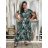 Women's Summer Boho Lace Shirt Dress With Belt Short Sleeve (S/M ONE SIZE) ITALIAN FASHION IMPEM232191 S / M / L green