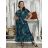 Women's Summer Boho Lace Shirt Dress With Belt Short Sleeve (S/M ONE SIZE) ITALIAN FASHION IMPEM232191 S / M / L green