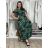 Women's Summer Boho Lace Shirt Dress With Belt Short Sleeve (S/M ONE SIZE) ITALIAN FASHION IMPEM232191 S / M / L green