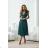 Women's Long Elegant Dress with Wide Straps (SL) FRENCH FASHION FMPEL23VELVET dark green 42