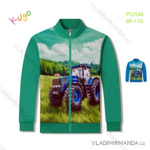 Warm zipped sweatshirt for children, infants, girls, boys (80-110) KUGO PT2508