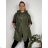 Women's elegant party long sleeve dress (S/M ONE SIZE) ITALIAN FASHION IM322282 2XL/3XL <p>khaki</p>