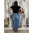 Women's Oversized Knitted Long Sleeve Sweater (S/M ONE SIZE) ITALIAN FASHION IMSN2416125 S / M / L Light blue