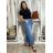 Women's Oversized Knitted Long Sleeve Sweater (S/M ONE SIZE) ITALIAN FASHION IMSN2416125 S / M / L Light blue