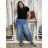 Women's Oversized Knitted Long Sleeve Sweater (S/M ONE SIZE) ITALIAN FASHION IMSN2416125 S / M / L Light blue