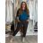Plus Size Women's Long Stretch Pants (XL/2XL ONE SIZE) ITALIAN FASHION IMC22810