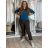 Plus Size Women's Long Stretch Pants (XL/2XL ONE SIZE) ITALIAN FASHION IMC22810