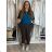 Plus Size Women's Long Stretch Pants (XL/2XL ONE SIZE) ITALIAN FASHION IMC22810