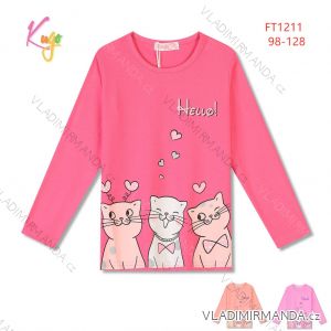 Long sleeve T-shirt for children's girls (98-128) KUGO FT1211
