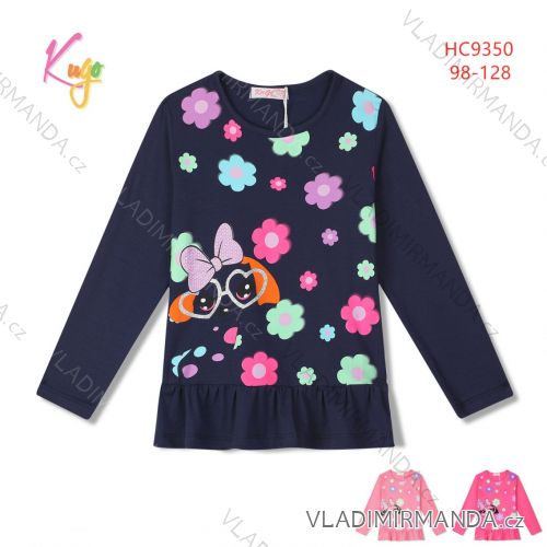 Long sleeve T-shirt for children's girls (98-128) KUGO HC9350