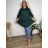 Shirt 3/4 sleeve ladies strip (4XL/5XL ONE SIZE) ITALSKÁ MÓDA IM422026 56/58 black