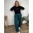 Women's Warm Long Sleeve Dress (L / XL ONE SIZE) ITALIAN FASHION IM421MIA