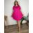 Summer dress oval short sleeve women's oversized (50/52/54 ONE SIZE) ITALIAN FASHION IM425011