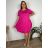 Summer dress oval short sleeve women's oversized (50/52/54 ONE SIZE) ITALIAN FASHION IM425011