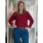 Women's Long Sleeve Knitted Sweater (S/M/L ONE SIZE) ITALIAN FASHION IMC24562