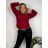 Sleeveless jacket long sleeve (uni sl) ITALIAN Fashion IMC17326 -   wine -   S/M/L
