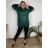 Women's long summer oversize pants (S/M/L ONE SIZE) ITALIAN FASHION IM425271 50/52/54 dark emerald
