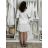 Short Sleeve Shirt Dress women (uni L-2XL) ITALIAN MODA IMS20002 S / M / L white
