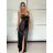 Women's elegant party long sleeve dress (S/M ONE SIZE) ITALIAN FASHION IM322282 -   black -   S / M