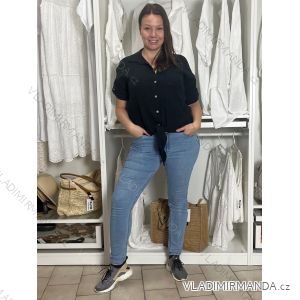 Women's short-sleeved oversized T-shirt (S/M/L ONE SIZE) ITALIAN FASHION IMWF25002