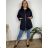 Women's Plus Size Zipper Hoodie Long Sleeve (2XL/3XL ONE SIZE) ITALIAN FASHION IMC23382