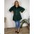Women's Plus Size Zipper Hoodie Long Sleeve (2XL/3XL ONE SIZE) ITALIAN FASHION IMC23382