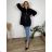 Women's Plus Size Zipper Hoodie Long Sleeve (2XL/3XL ONE SIZE) ITALIAN FASHION IMC23382